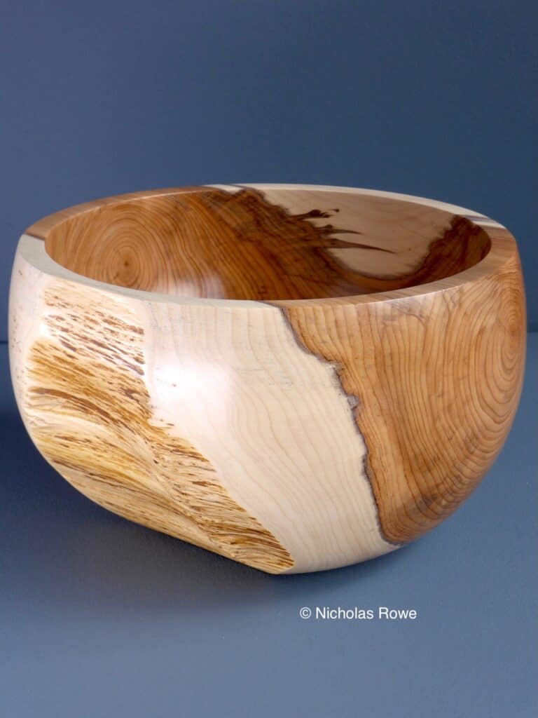 Yew Bowl with Natural Surface, Waxed, Wood from Ardleigh.